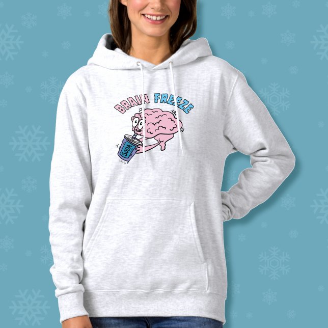 Brain Freeze Funny Cartoon Hoodie (Creator Uploaded)