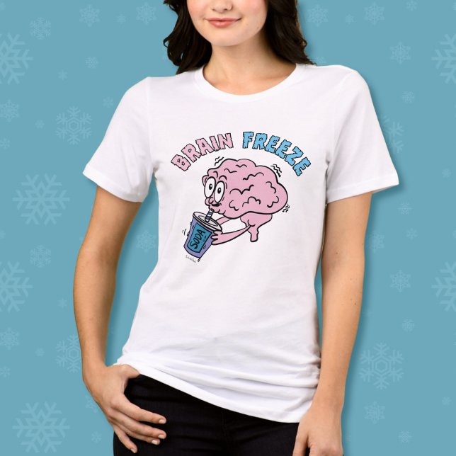 Brain Freeze Funny Cartoon Tri-Blend Shirt (Creator Uploaded)
