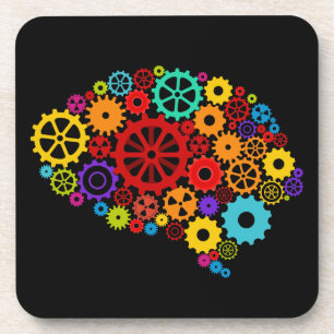 Brain Gears Cork Coaster