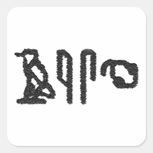 Brain Hieroglyphics Square Sticker (Front)