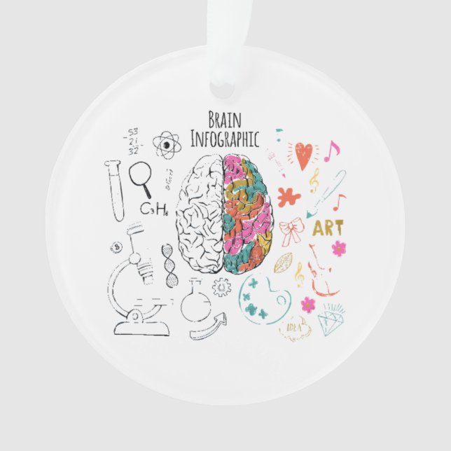 Brain Infographic Ornament (Front)