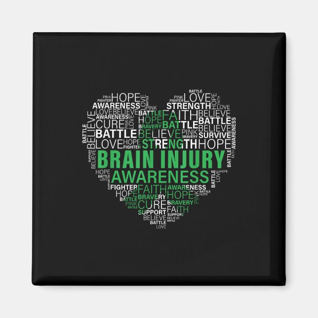 Brain Injury Awareness Fighting Hope Support Stron Magnet (Front)