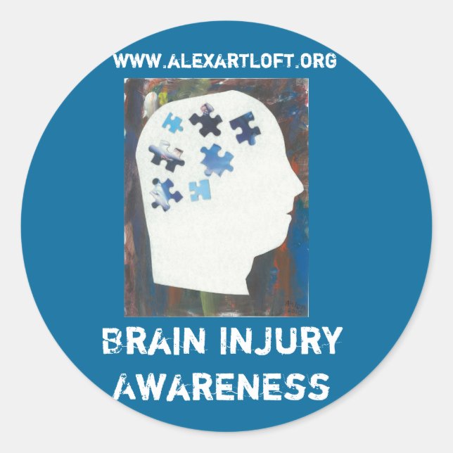 Brain Injury Awareness Stickers (Front)