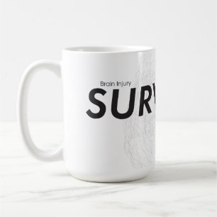 Brain Injury Survivor Mug w/ Line Drawing Brain