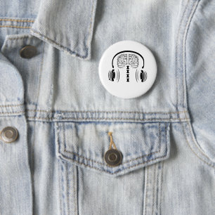 Brain Jam (Grey Matter) 6 Cm Round Badge