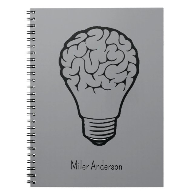 Brain Lamp - Creative Thinking Notebook- Mapping  Notebook (Front)
