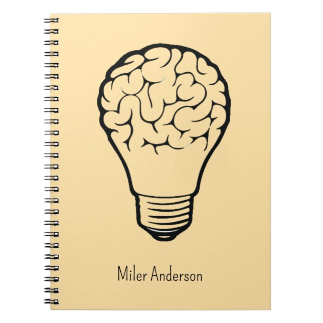 Brain Lamp - Creative Thinking Notebook- Mapping  Notebook (Front)