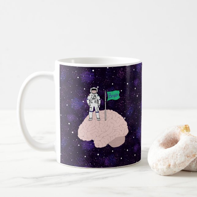 Brain Landing Coffee Mug (With Donut)