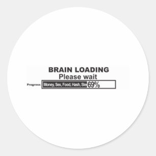 Brain Loading Classic Round Sticker