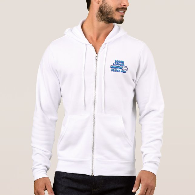Brain Loading Please Wait - Funny Pixel Art T-Shir Hoodie (Front)