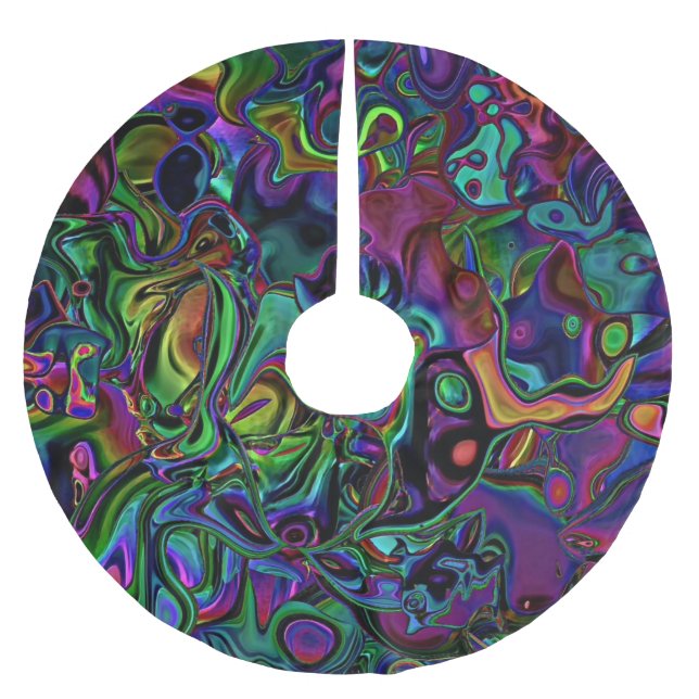 Brain Melt  Brushed Polyester Tree Skirt (Front)