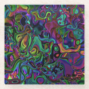 Brain Melt  Glass Coaster