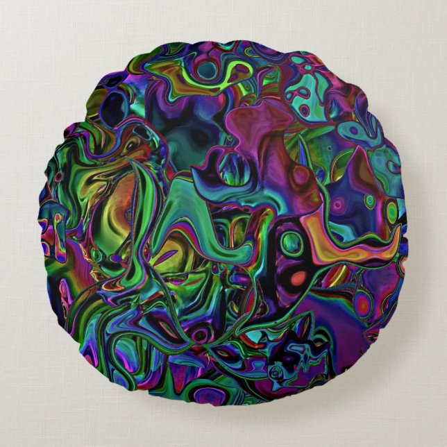 Brain Melt  Round Cushion (Front)