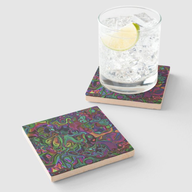 Brain Melt  Stone Coaster (Side)