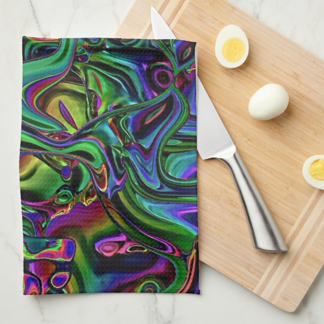 Brain Melt  Tea Towel (Quarter Fold)