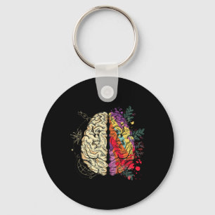 Brain Mental Health Autism Awareness  Key Ring