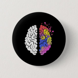 Brain Mental Health Awareness Depression Disease S 6 Cm Round Badge