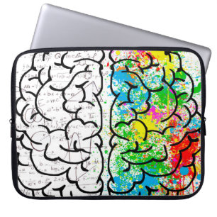 Brain mind psychology idea drawing laptop sleeve