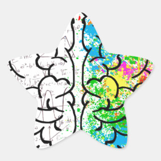 brain mind psychology idea hearts star sticker
