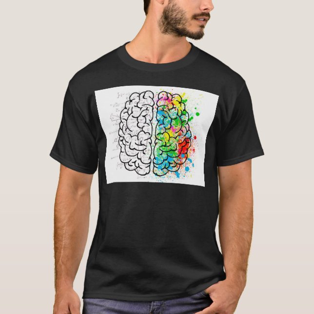 brain mind psychology idea hearts T-Shirt (Front)