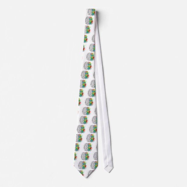brain mind psychology idea hearts tie (Front)