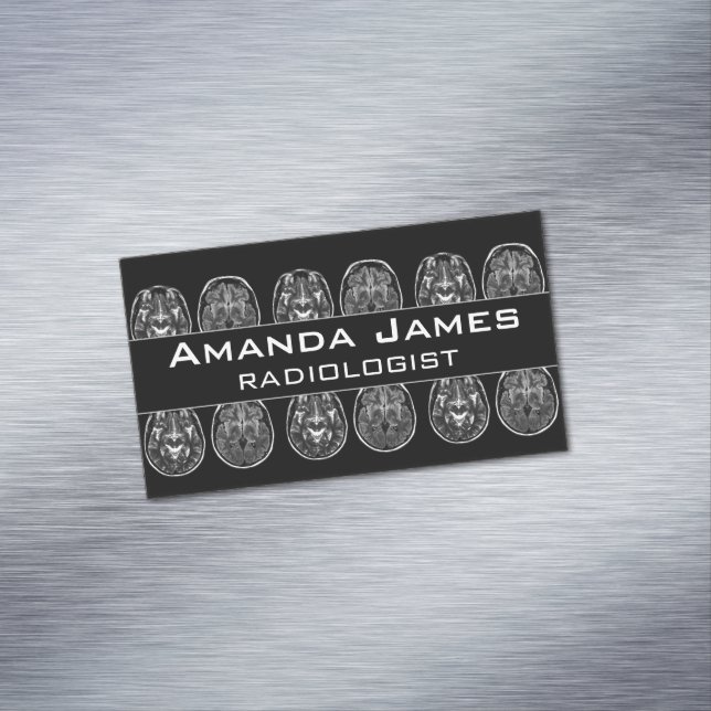 Brain mri scan magnetic business card (In Situ)