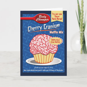 Brain Muffin Mix Halloween Card