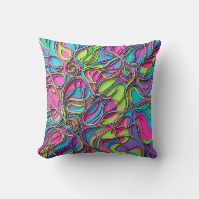 Brain Neuron Network Throw Pillow (Front)
