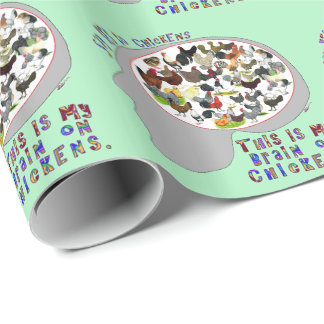 Brain On Chickens Wrapping Paper
