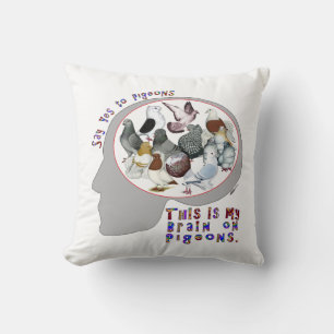Brain On Pigeons Cushion