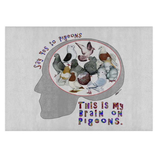 Brain On Pigeons Cutting Board (Front)