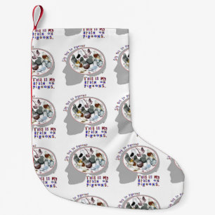 Brain On Pigeons Small Christmas Stocking