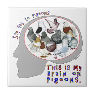 Brain On Pigeons Tile