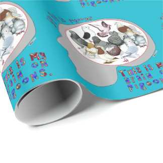 Brain On Pigeons Wrapping Paper