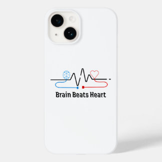 Brain Over Heart Phone Case
