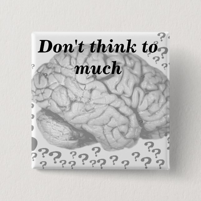 Brain Overload_ 15 Cm Square Badge (Front)