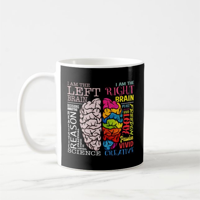 Brain P Left And Right Brain Neuroscience Coffee Mug (Left)