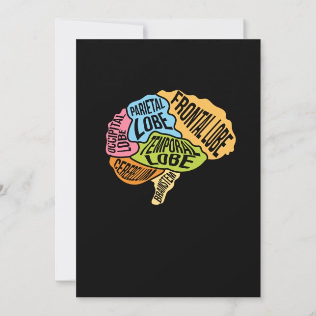 Brain Parts Surgery Doctor Neurology Surgeon Graph Invitation (Front)