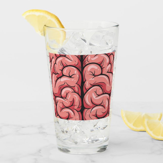 Brain Pattern Glass Cup (Front Ice)