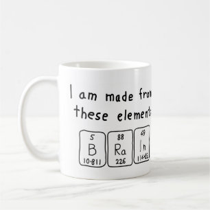 Brain periodic table name mug
