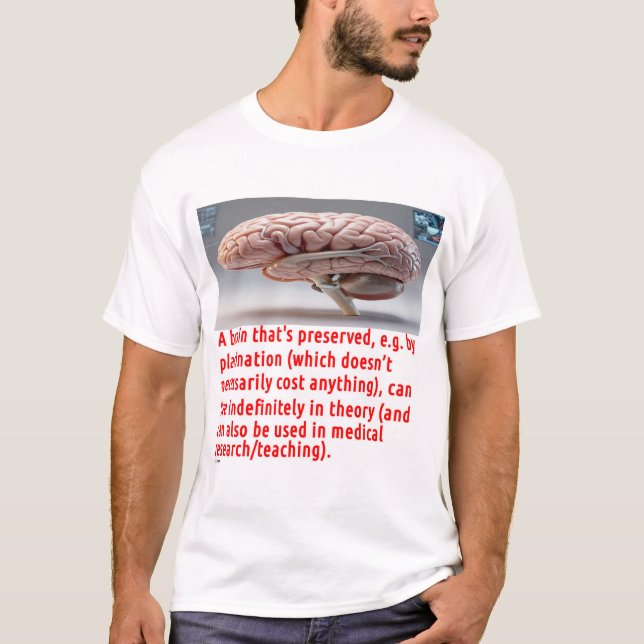 Brain Preservation Message (with screens) T-Shirt (Front)