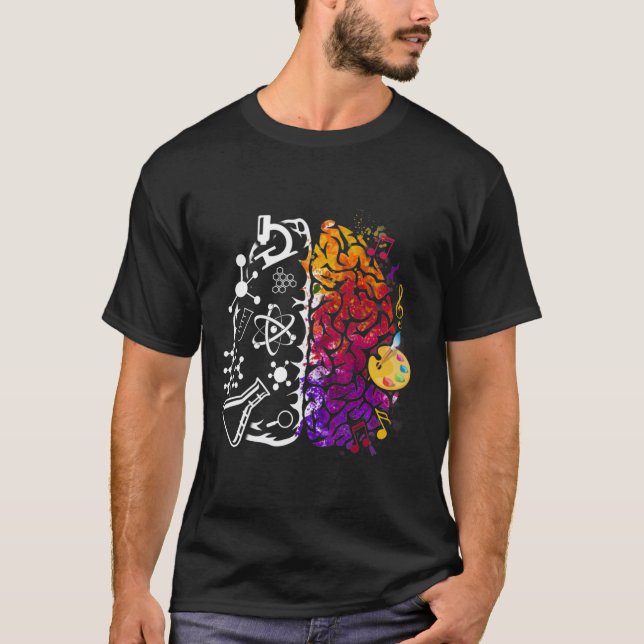 Brain Science Funny Art T- T-Shirt (Front)