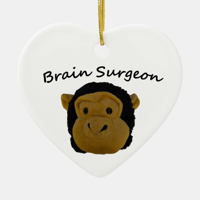 Brain Surgeon Ceramic Tree Decoration (Front)