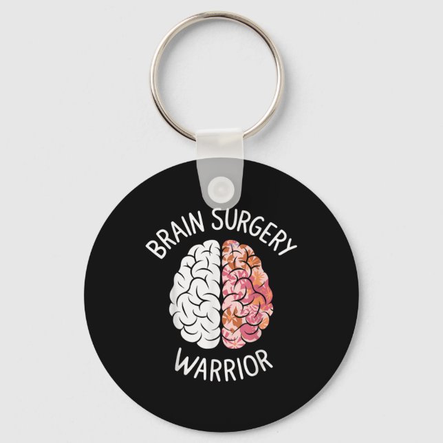 Brain Surgery Warrior Cancer Awareness Month Warri Key Ring (Front)