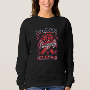 Brain Surgery Warrior Design Brain Aneurysm Surviv Sweatshirt