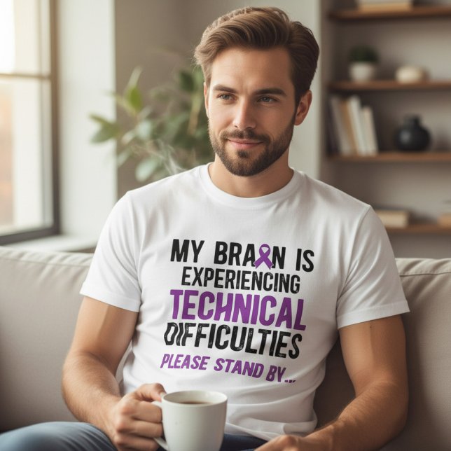 Brain Technical Difficulties Epilepsy Awareness T-Shirt (Creator Uploaded)