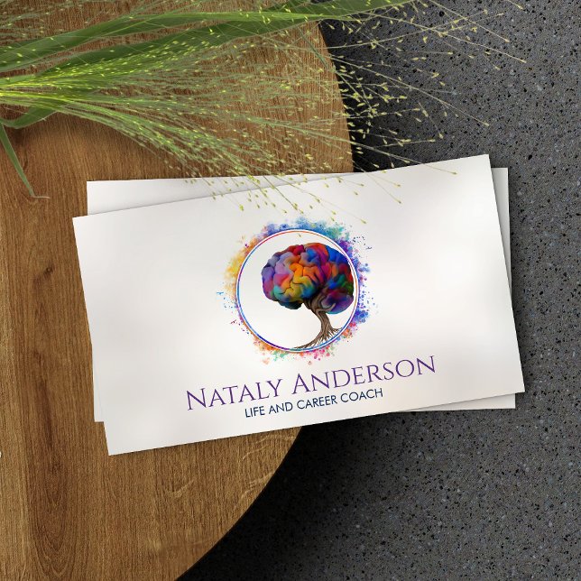 Brain Tree of life - Colourful Foliage Business Card (Creator Uploaded)
