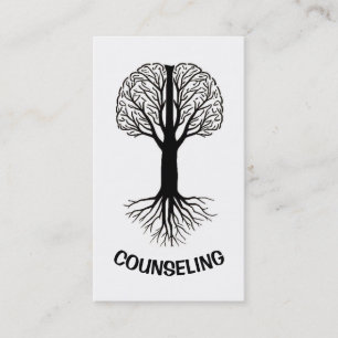 Brain Tree With Roots Business Card