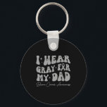 Brain tumor awareness wear gray for dad strong key ring<br><div class="desc">Brain tumor awareness wear gray for my dad strong warrior</div>