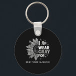 Brain tumor awareness wear gray in may strong key ring<br><div class="desc">Brain tumor awareness wear gray in may strong warrior cancer  | Keychain .A balanced look suitable for everyday items. This product features a clean and modern look. A minimal look with understated elegance. A balanced look suitable for everyday items.</div>